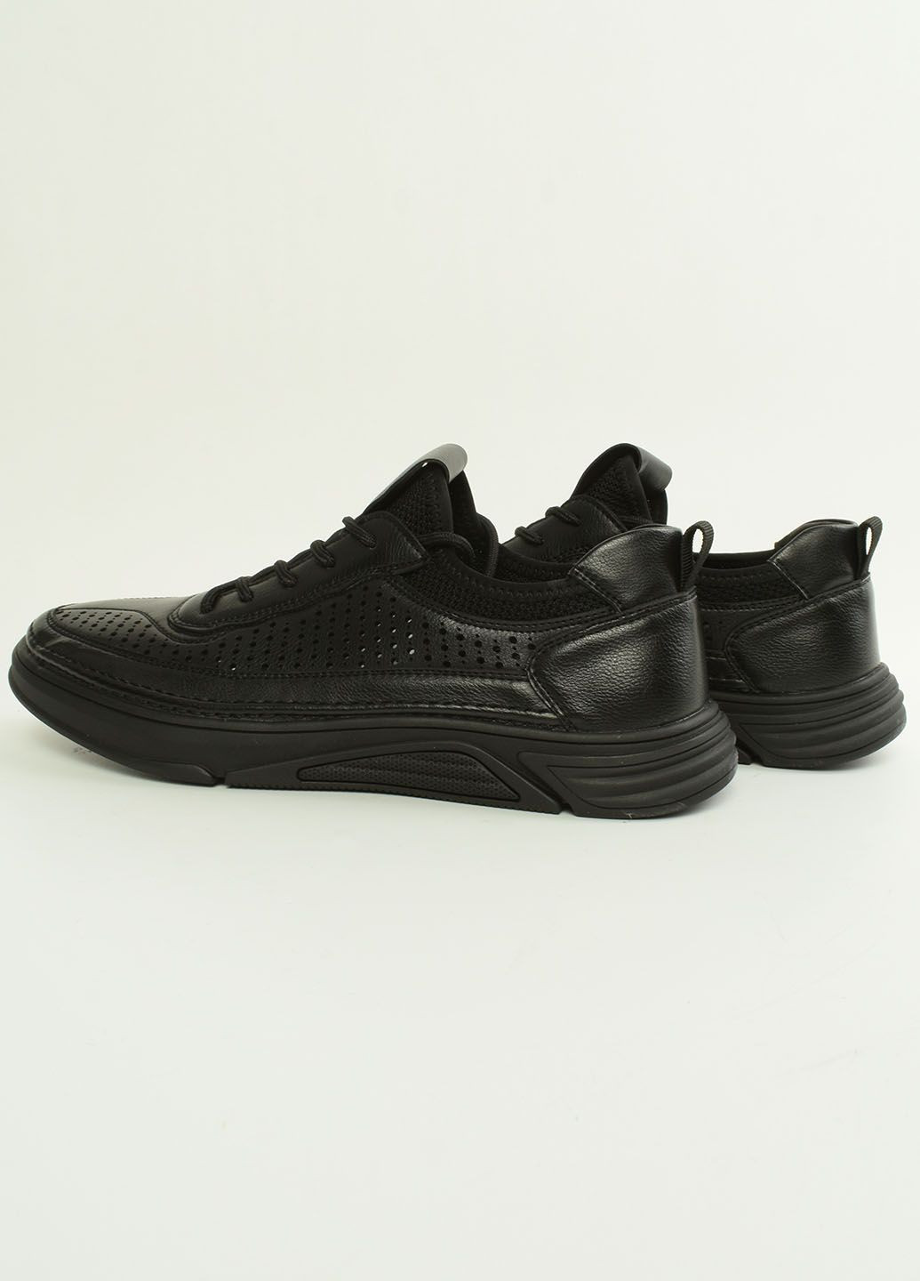 Черные повседневные туфлі Power на шнурках