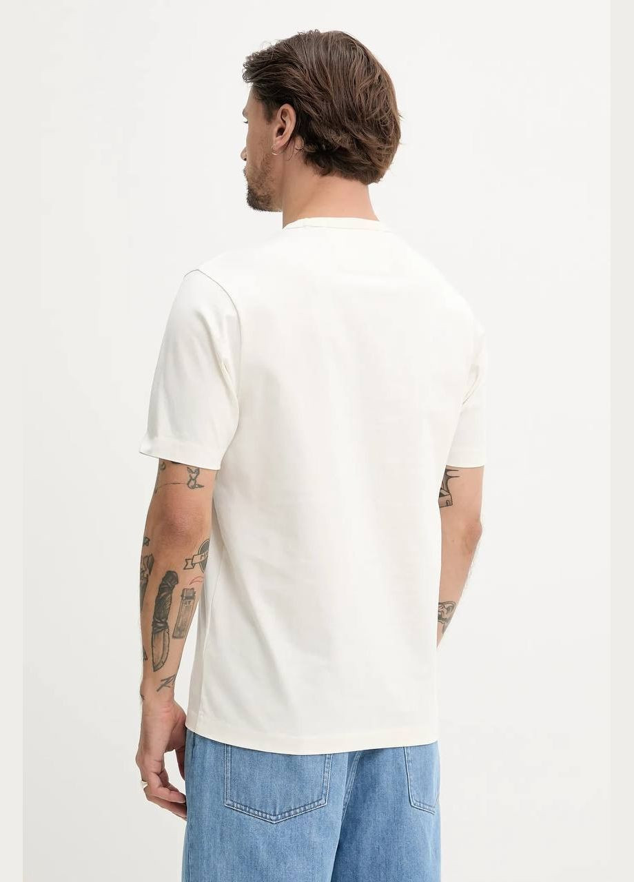 Белая мужская футболка черная, белая оверсайз в стиле c.p. company No Brand