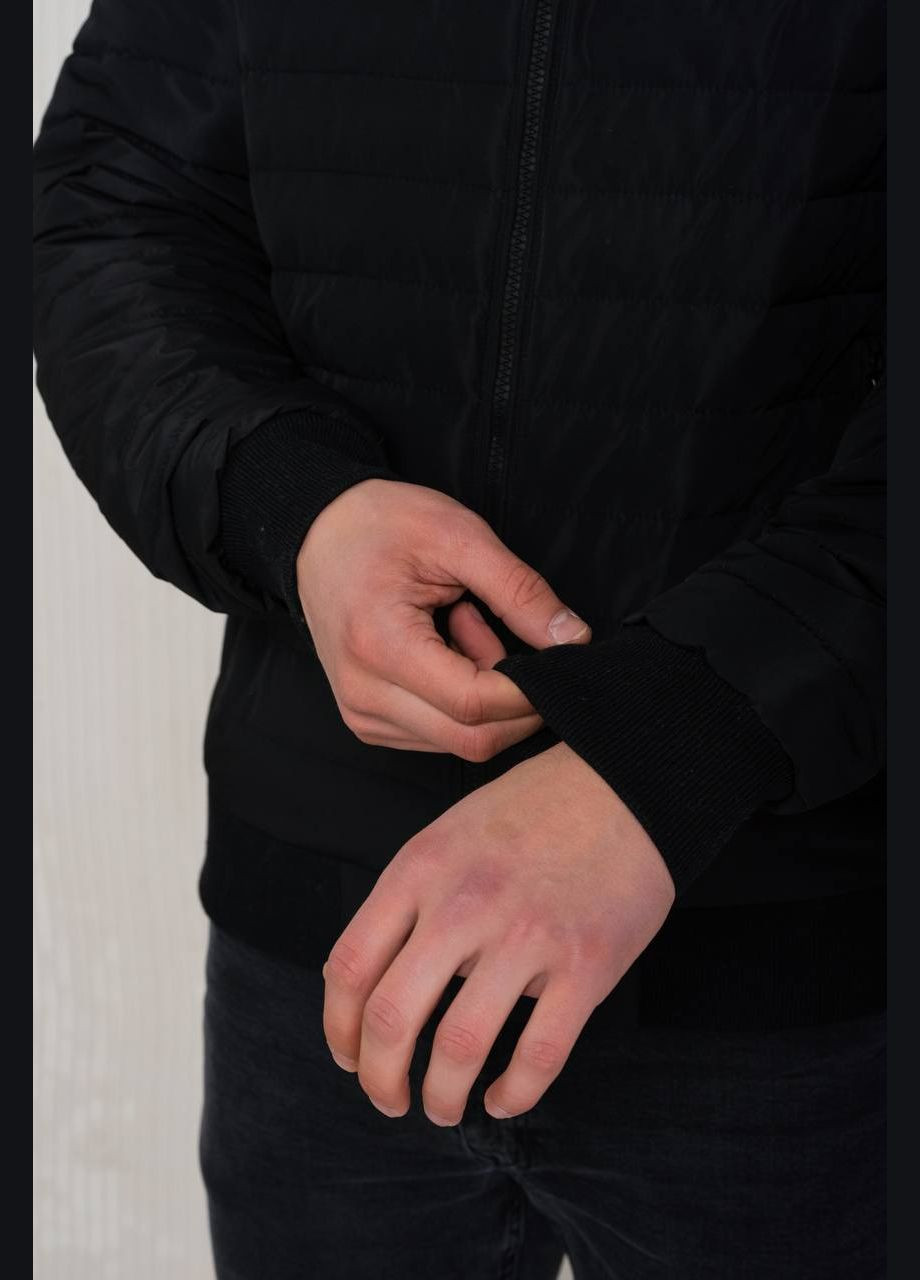 Черная демисезонная мужская демисезонная куртка большого размера SK