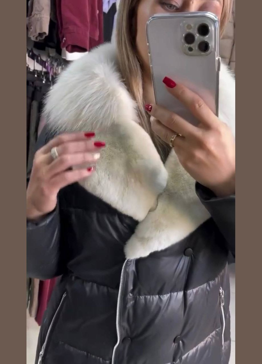 Чорна зимня куртка жіноча No Brand