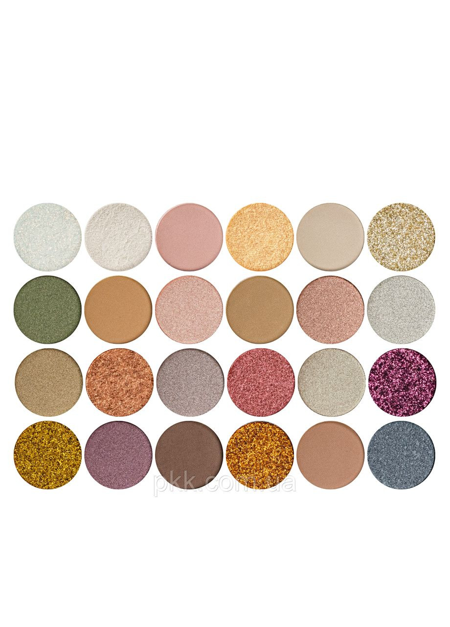 Палітра тіней для повік Color Fusion 24 відтінки № В Блискітки/золоті/коричневі/сірі (D3180) DoDo Girl (300676774)