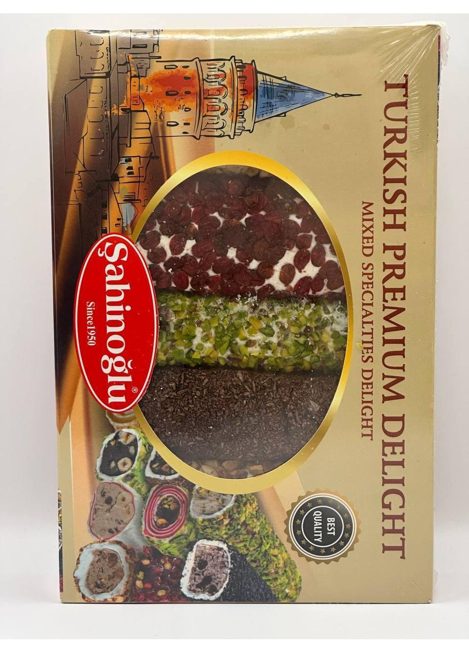Асорті рахат-лукум Sahinoglu Turkish Premium Delight 750 г Amanti (368833323)