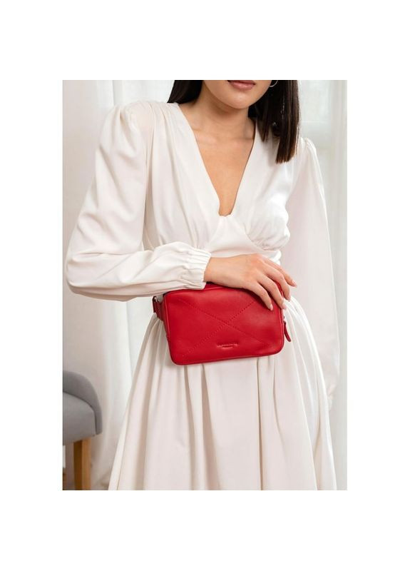 Сумка жіноча шкіряна через плече Dropbag Mini червона BlankNote (302007636)