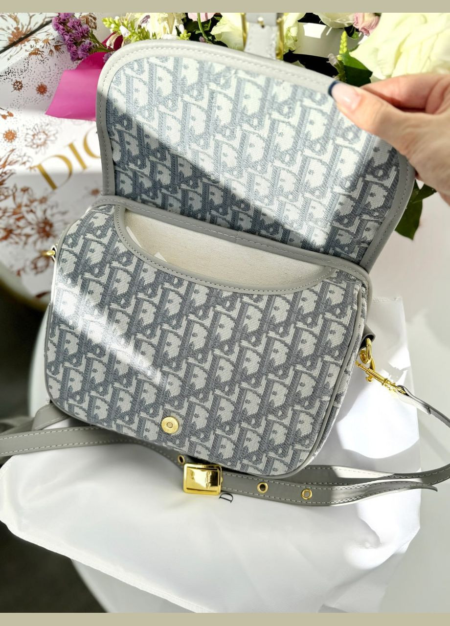 Диор Bobby женская текстильная сумочка (серый цвет) No Brand (322444256)