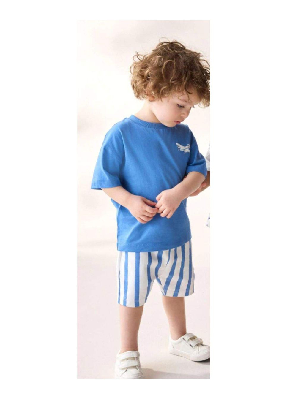 Комбінований демісезонний комплект: футболка + шорти transport/blue Next Trend 6863~01