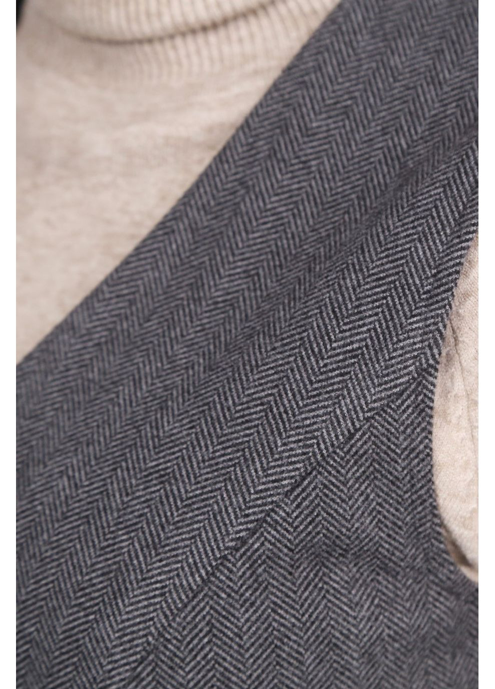 Жилетка костюмна тепла жіноча 007 ялинка костюмна тканина сіра Актуаль (371816750)