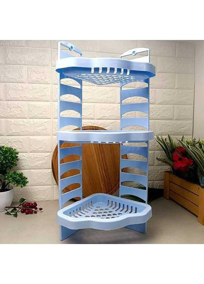 Полиця 3 яруси універсальна кутова бежева No Brand (362492380)