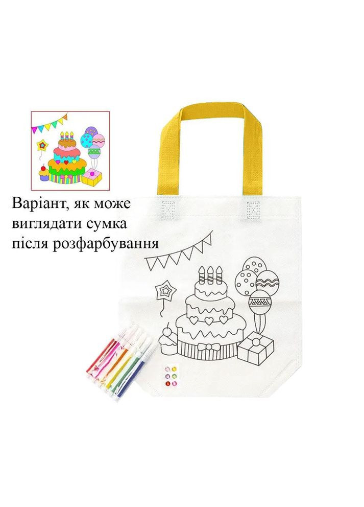 Сумка-раскраска с шестью фломастерами торт 22*25 см (OK0099_2) No Brand (370718867)
