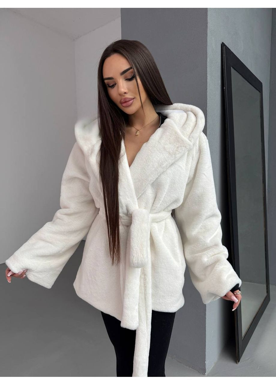 Женская шуба с капюшоном свободного кроя. MonCher (369733375)