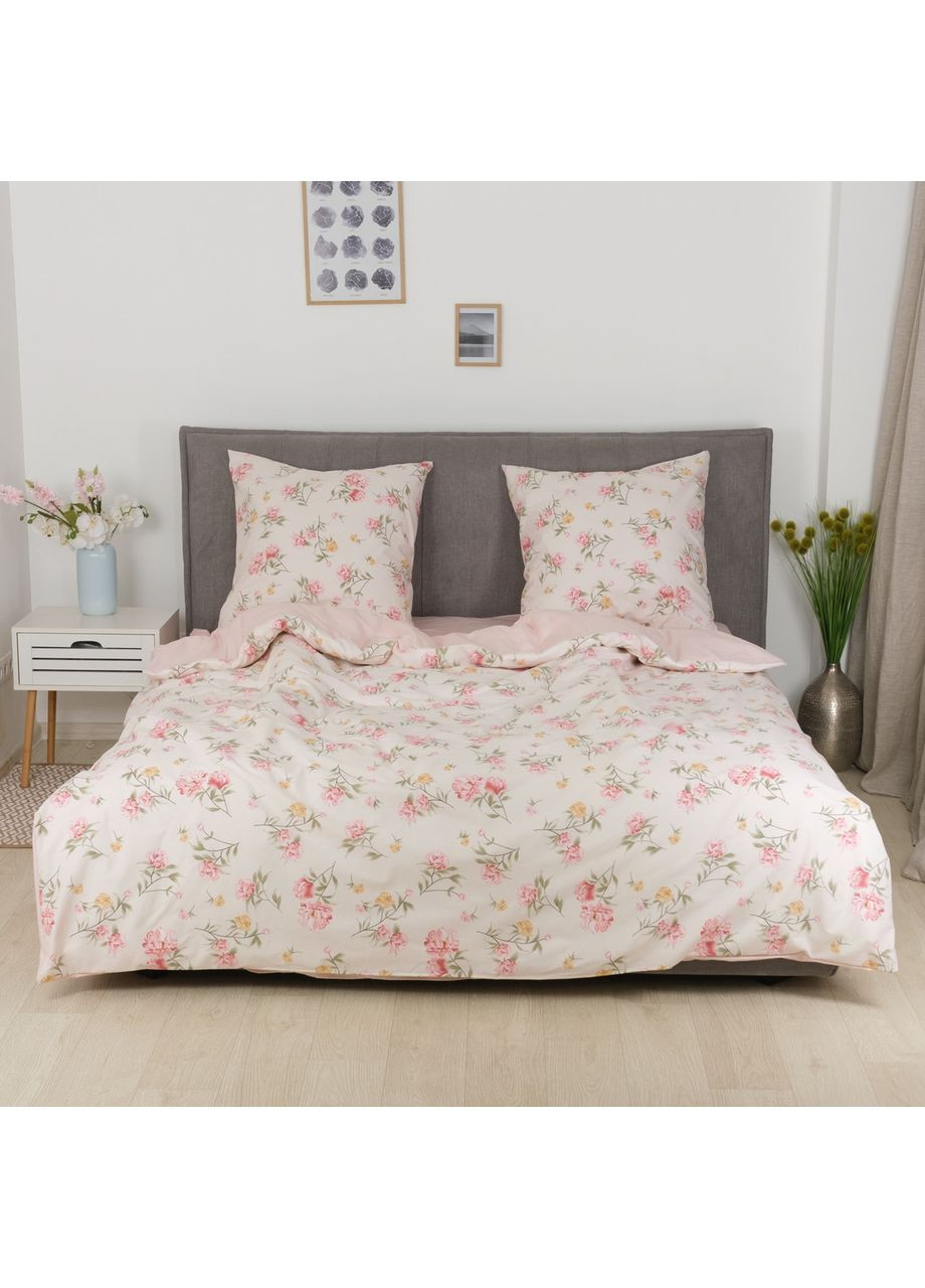 Постельное белье Isleep ранфорс с простынью на резинке (160*200) - 25409 двуспальное Viluta (367056484)