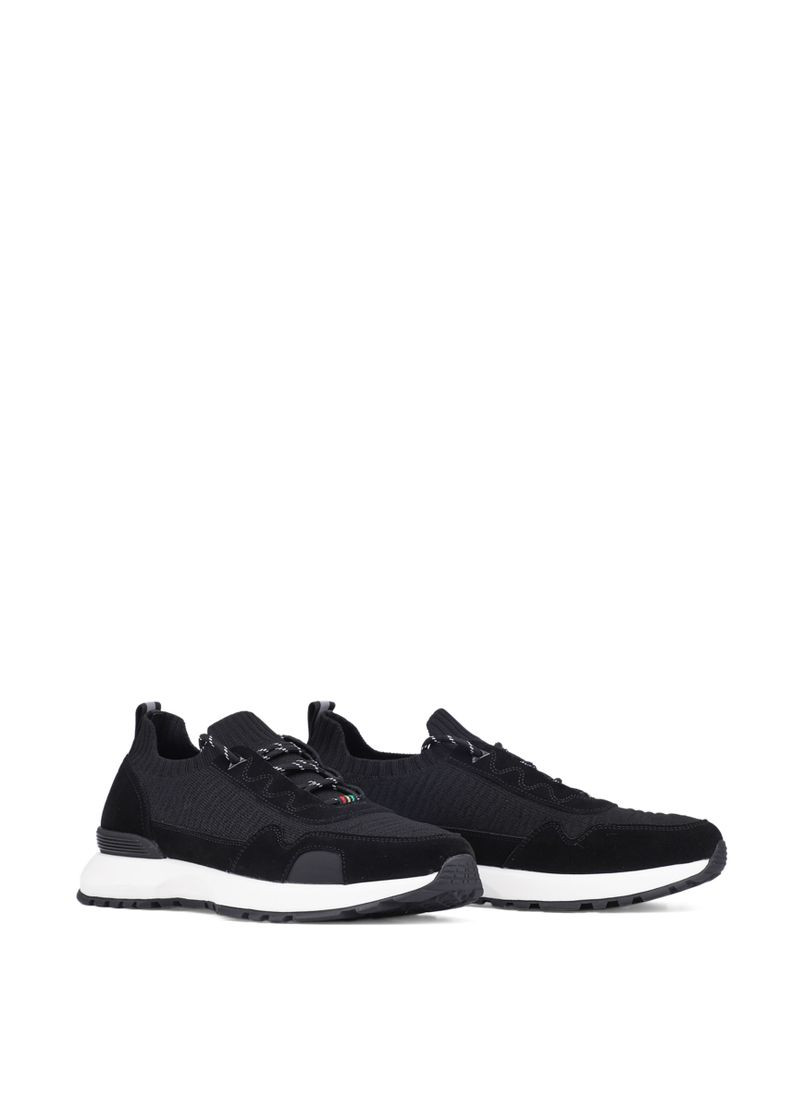 Черные всесезонные мужские кроссовки wf880-1x черный ткань MIRATON