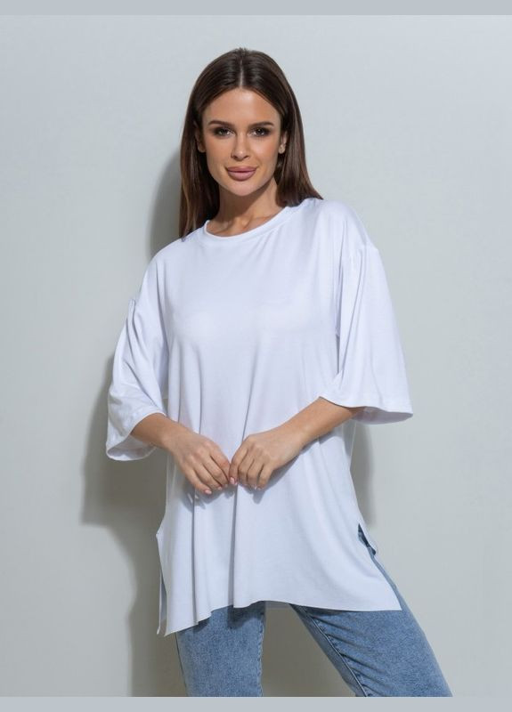 Футболка 14495 белая ISSA PLUS - (301037317)