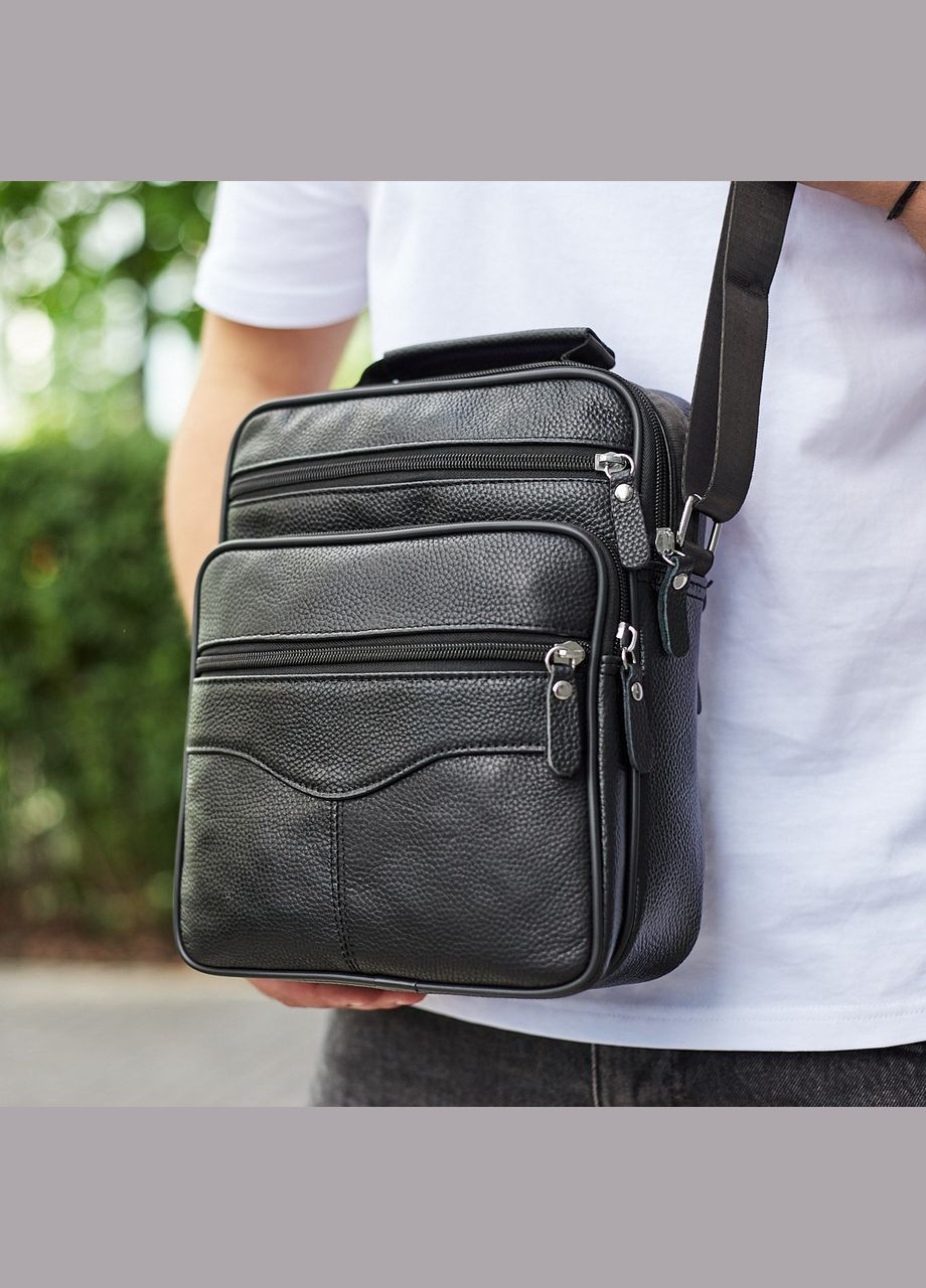 Мужская кожаная сумка-барсетка через плечо черная Bx-56402 Bexhill (359380857)
