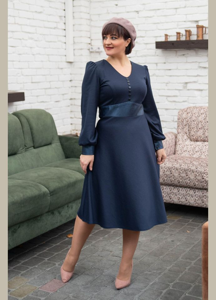 Синее платье 14409-2 Alenka Plus