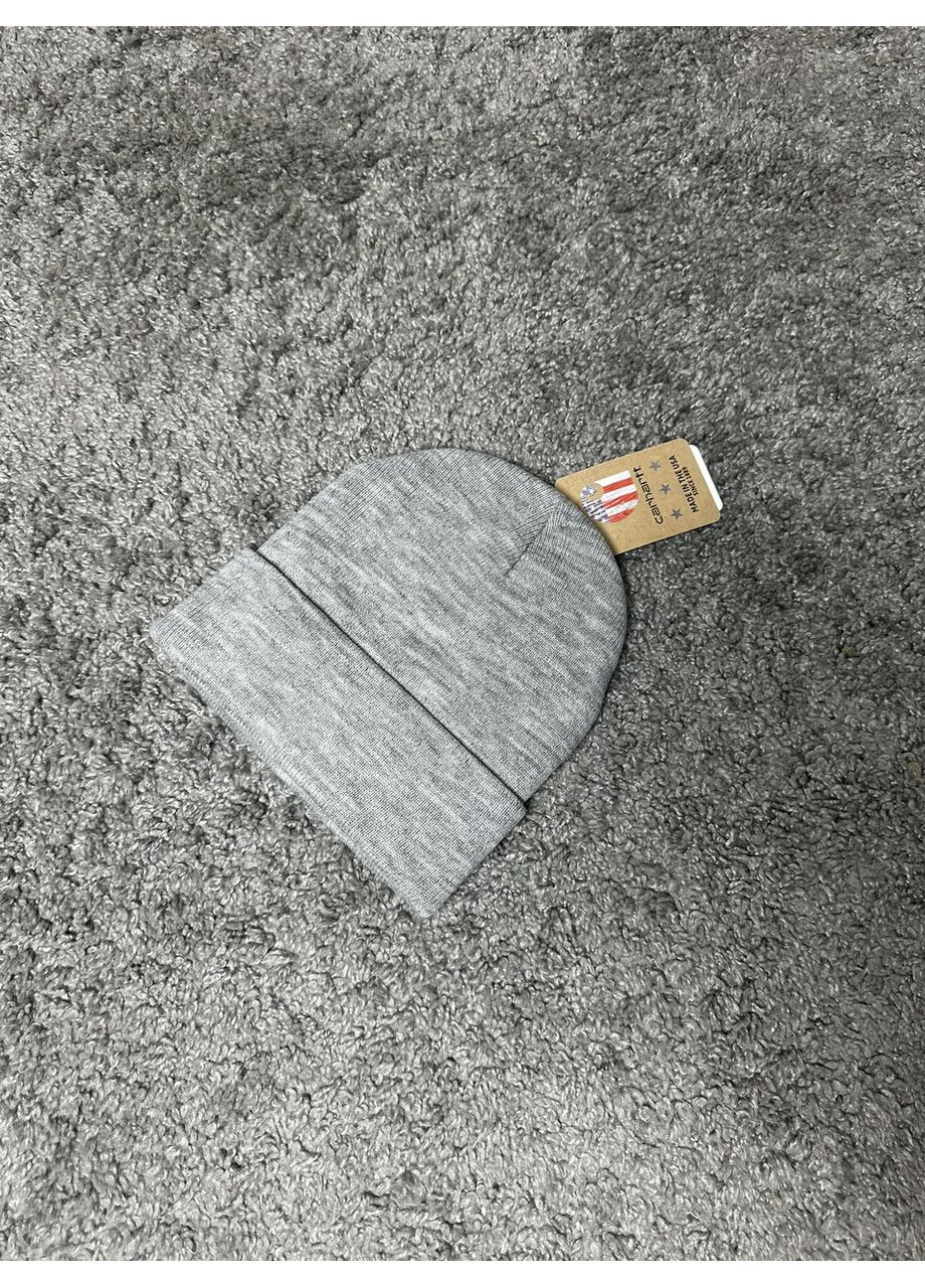 Зимняя теплая мужская шапка брендовая | фирменная шапка кархарт для зимы No Brand (369153993)