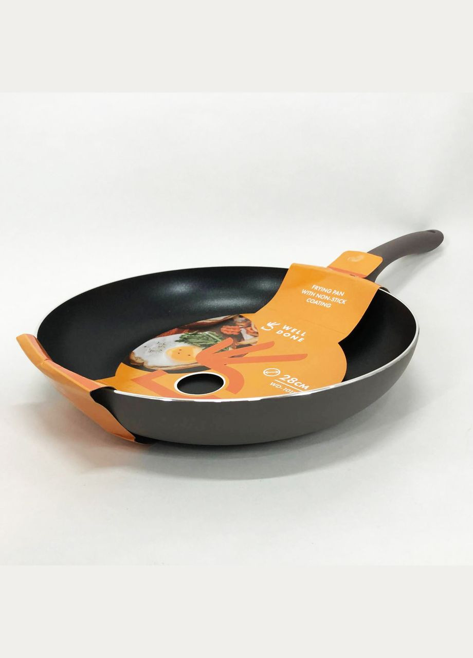 Сковорода алюминиевая 28 см WD-1018B индукция, сковорода с толстым дном, удобная на кухню Well Done (364709725)