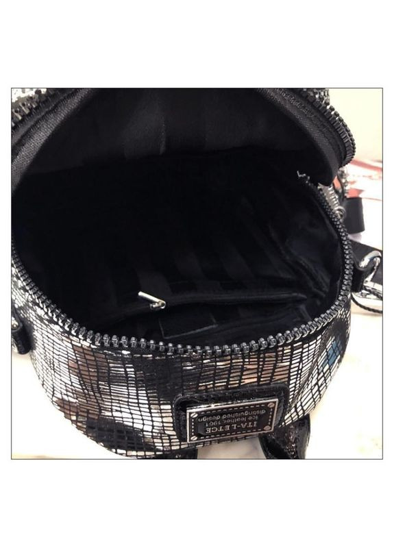 Рюкзак женский кожаный с блестящим принтом глаз Salvador Black Italian Bags (292566885)