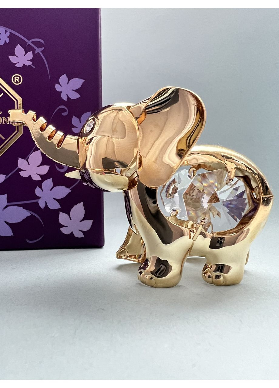 Фигурка со стразами Swarovski Слонёнок 7х5х4 см 1602290 Crystocraft (367261958)