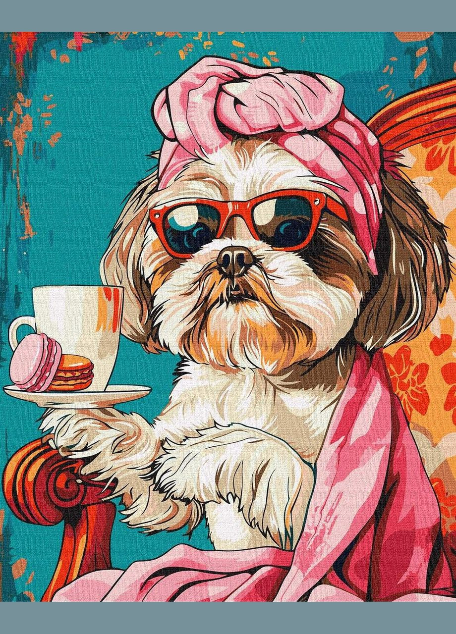 Набір для розпису по номерах "Грайливе ші-тсу" 40х50см Ідейка (332944699)