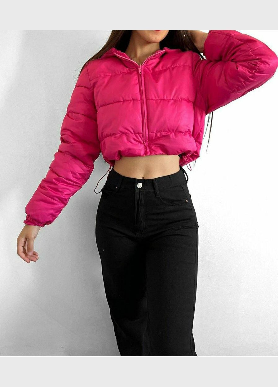 Малинова демісезонна куртка укорочена плащівка канада +синтепон 200 No Brand