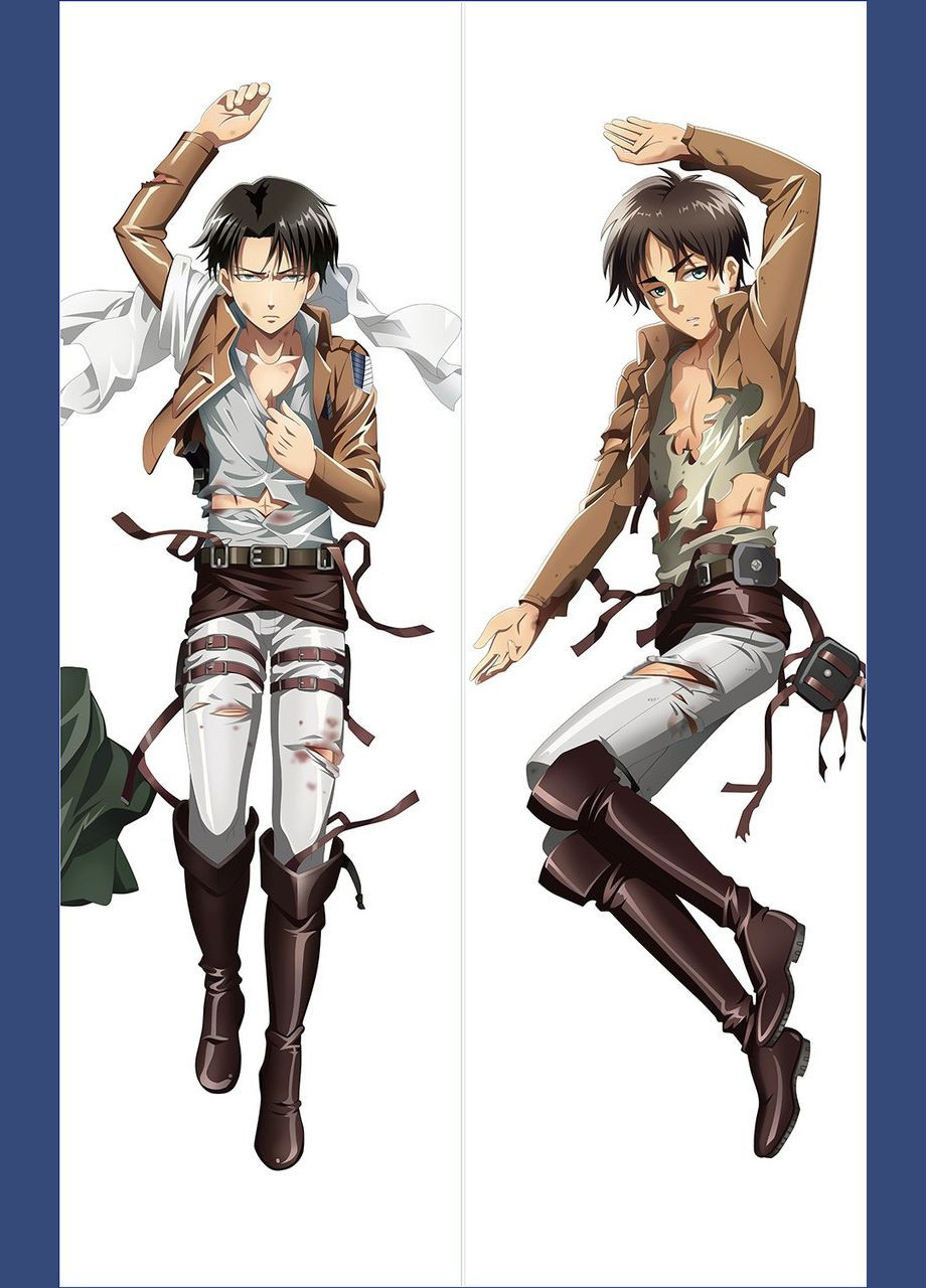 Дакимакура 150 х 50 см Подушка Леви Аккерман Атака Титанов Attack On Titan Levi Ackerman аниме принт Viva (346057200)