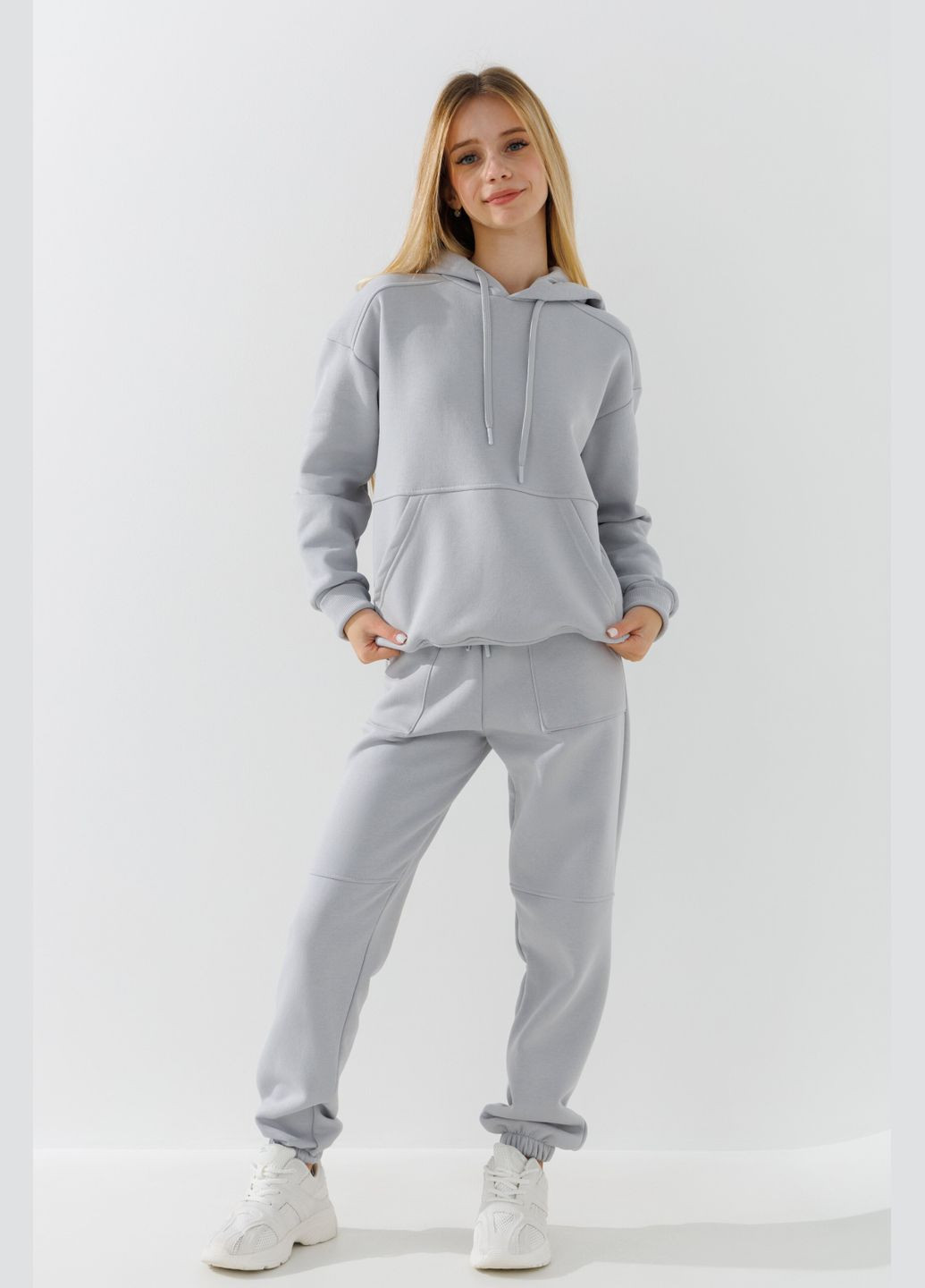 Костюм худи+штаны детский 7141-1 158 см Светло-серый shop (2000990841735) Waxmen (361498584)