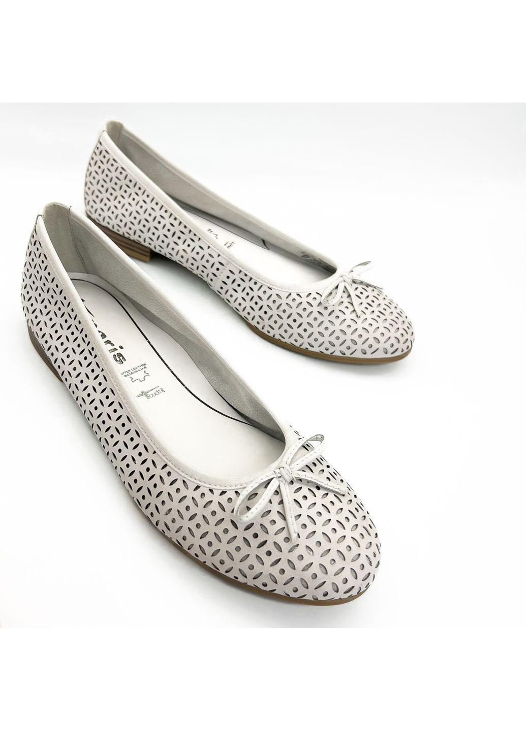 Женские балетки (р) кожа 0-1-1-1-22116-41-110-1 Tamaris | белые (328836444)