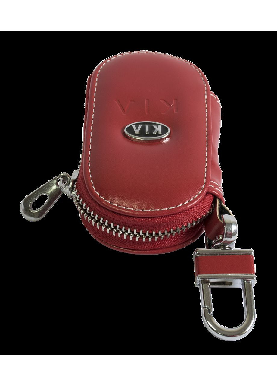 Ключница, кожаная автоключница с логотипом (красная 05015) Kia (360949489)