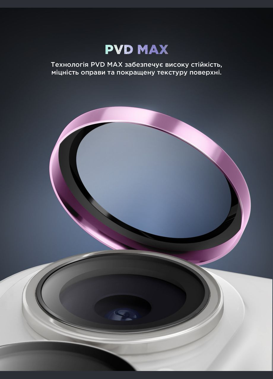 Защитное стекло для камеры Supreme BI для iPhone 16/16 Plus Rose Pink (ARM79430) ArmorStandart (327885609)