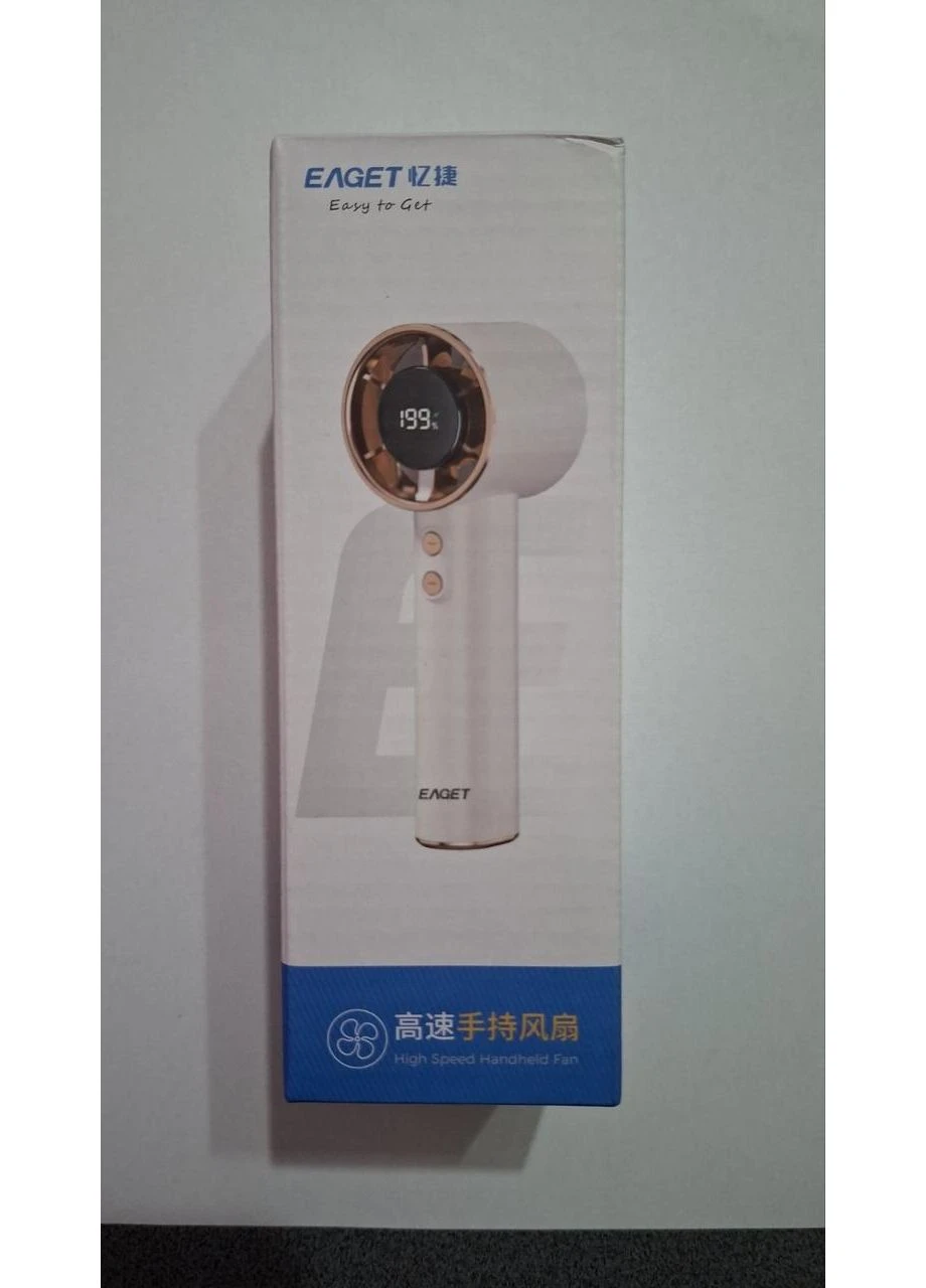 Портативний ручний вентилятор Mini Small Fan 1800 mAh з LED-дисплеєм та 199 швидкостями Type-C Space Gray No Brand (393254815)