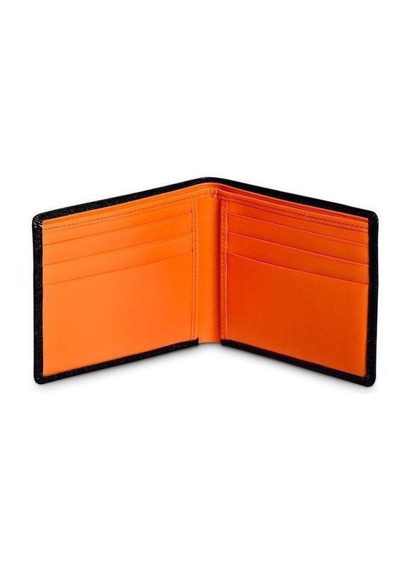 Портмоне кожаное горизонтальное Черный/Оранжевый (D00897) Dalvey (335405135)