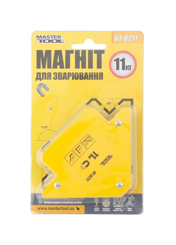Магніт для зварювання 11 кг 45°/90°/135° 81-0211 Mastertool (365626614)