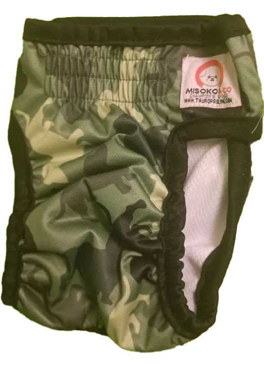Підгузник розмір XS багаторазовий для собак-сук (камуфляж) 631094 Misoko&Co (278309554)