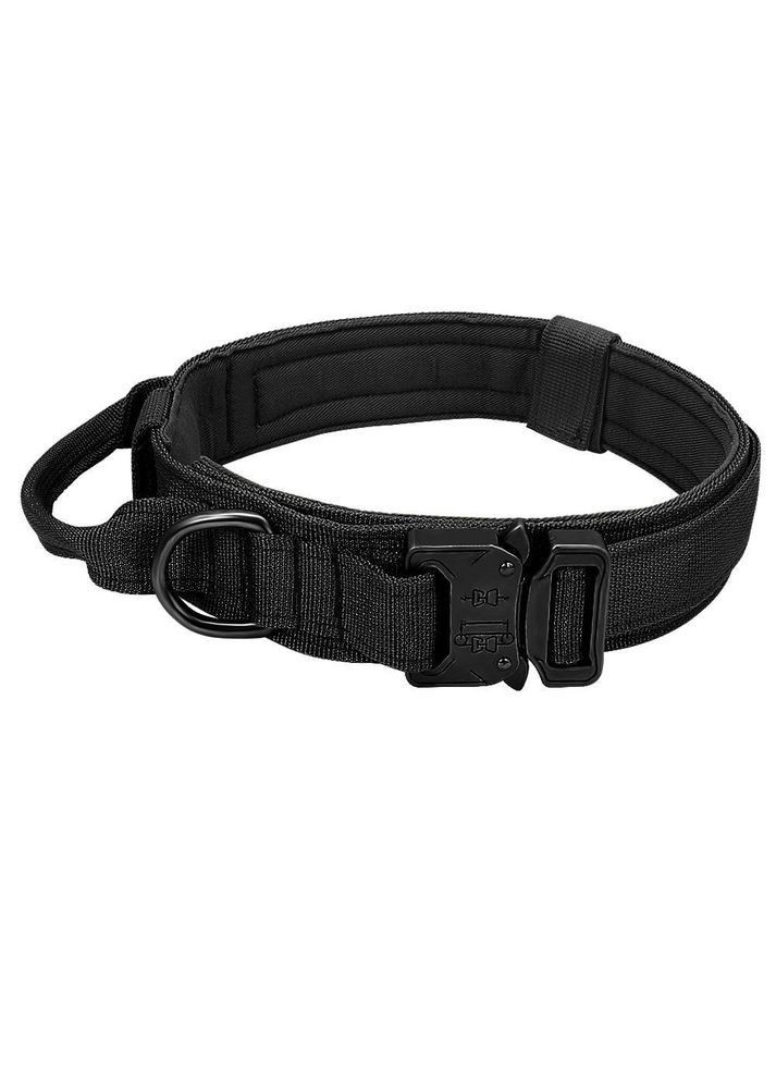 Ошейник для собак, нейлоновый с металлической пряжкой-фастекс, Черный M (38-47см) No Brand (299915644)