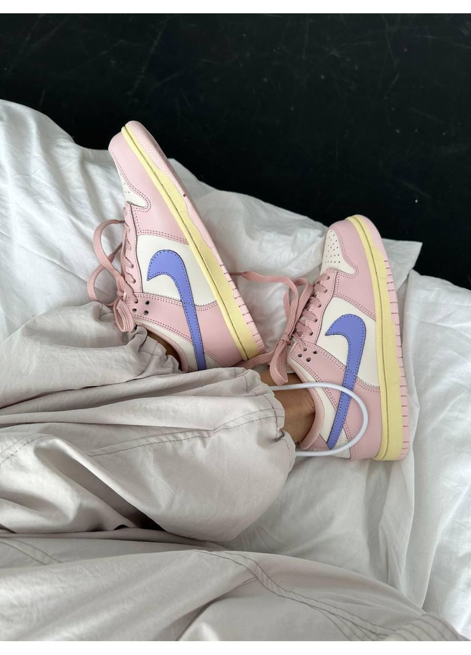 КРОССОВКИ ЖЕНСКИЕ NIKE SB DUNK LOW PINK OXFORD НАЙК СБ ДАНК No Brand розовые демисезоны (367167625)