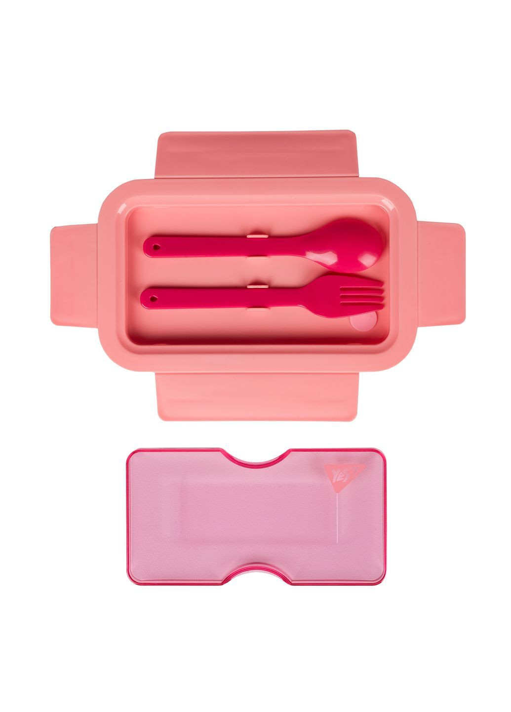 Контейнер Fusion 850 мл з приборами рожевий (708169) Yes (365824599)