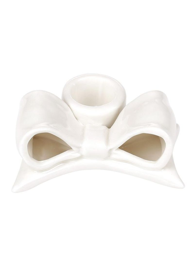 Набір свічників 6 штук Білий бант кераміка для декору інтер'єру Bona (368991432)