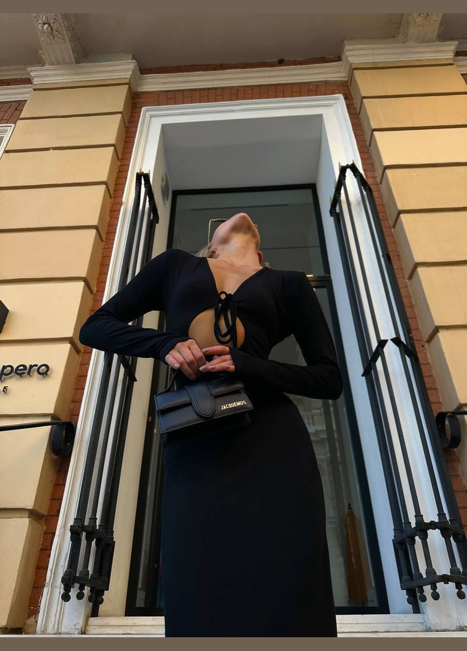 Черное деловое, кэжуал, коктейльное, вечернее женское платье силуэтная FINO Mode