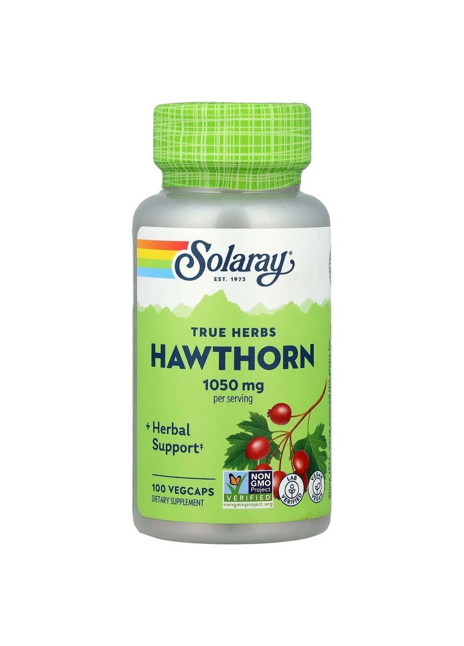 Глід Hawthorn Berry 525 мг, 100 капсул Solaray (366817395)