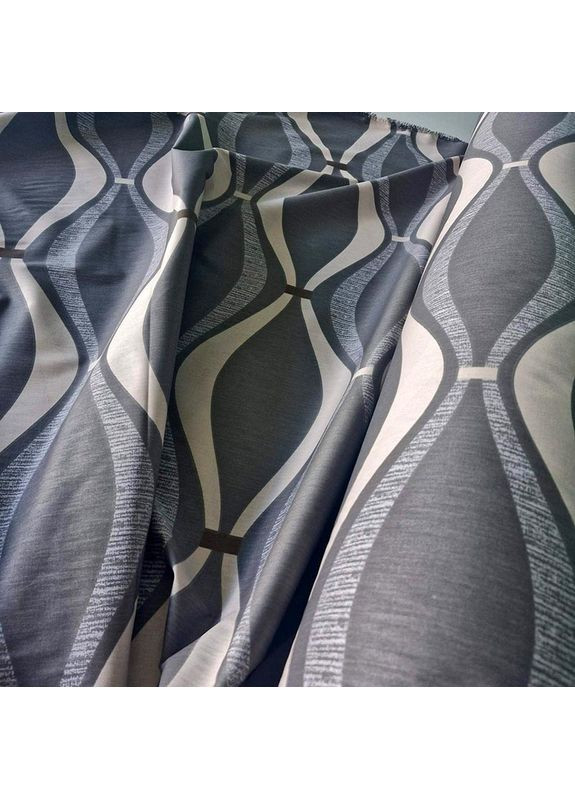 Постільна білизна Сіра хвиля Сатин Євро на резинці 560704-7 MERISET (363131737)