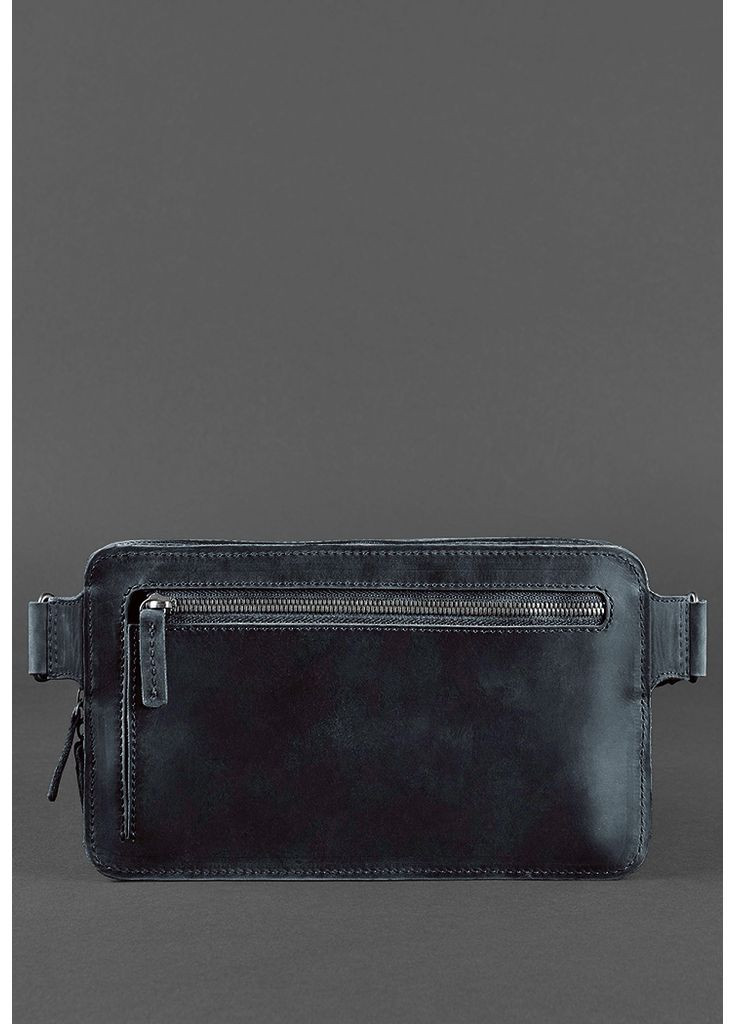 Кожаная поясная сумка Dropbag Maxi синяя Crazy Horse BlankNote (348359138)