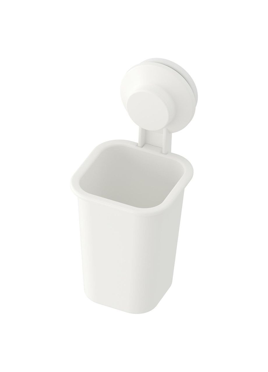 Стакан для зубных щеток на присоске белый IKEA (272150499)