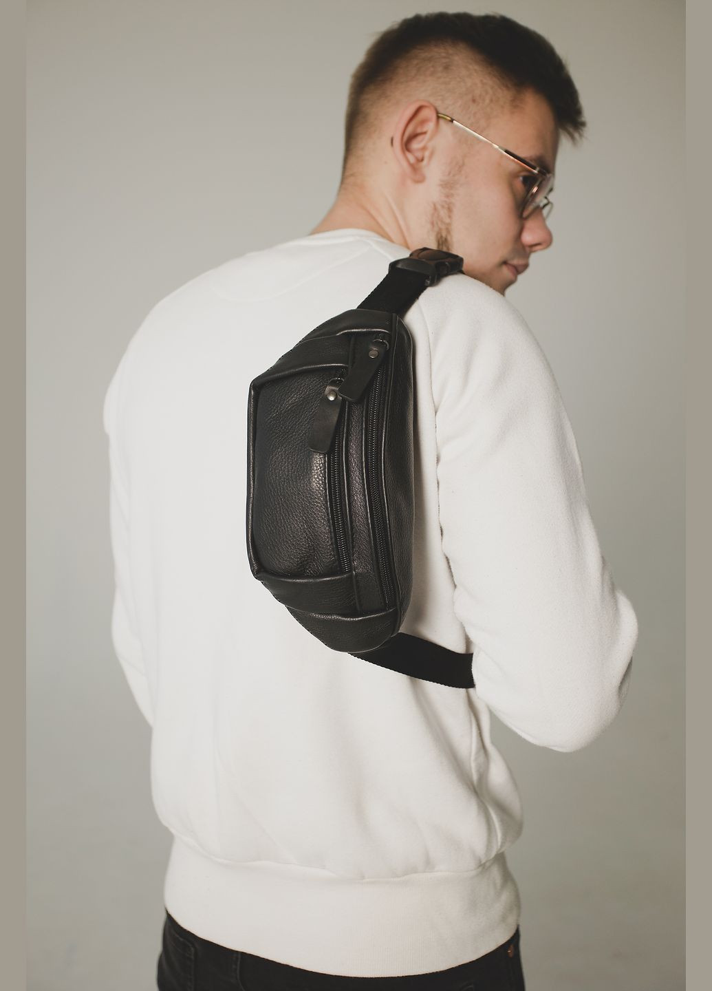 Сумка мужская бананка из натуральной кожи SKILL (298875786)