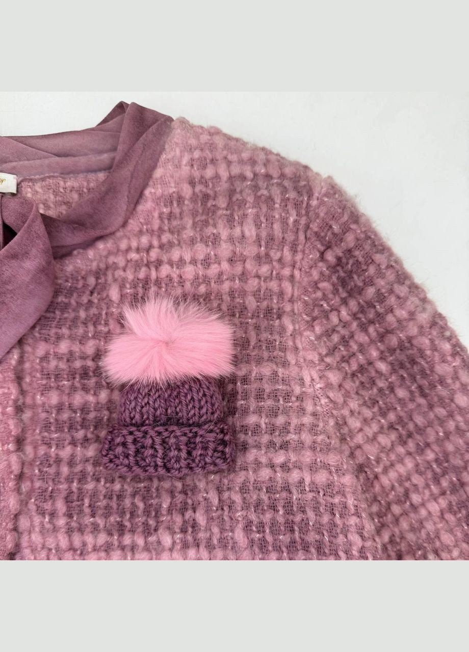 Брошь Шапка, арт. 17, сиреневый с розовым Fiona (361858076)