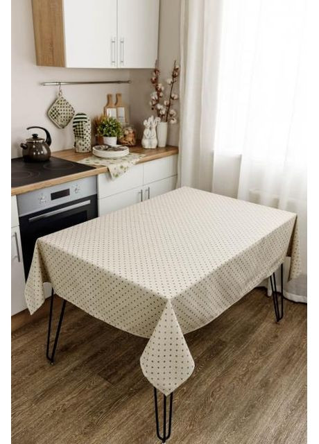Скатертина Горох 136х180 см Бежевий (7586) Прованс (361785113)