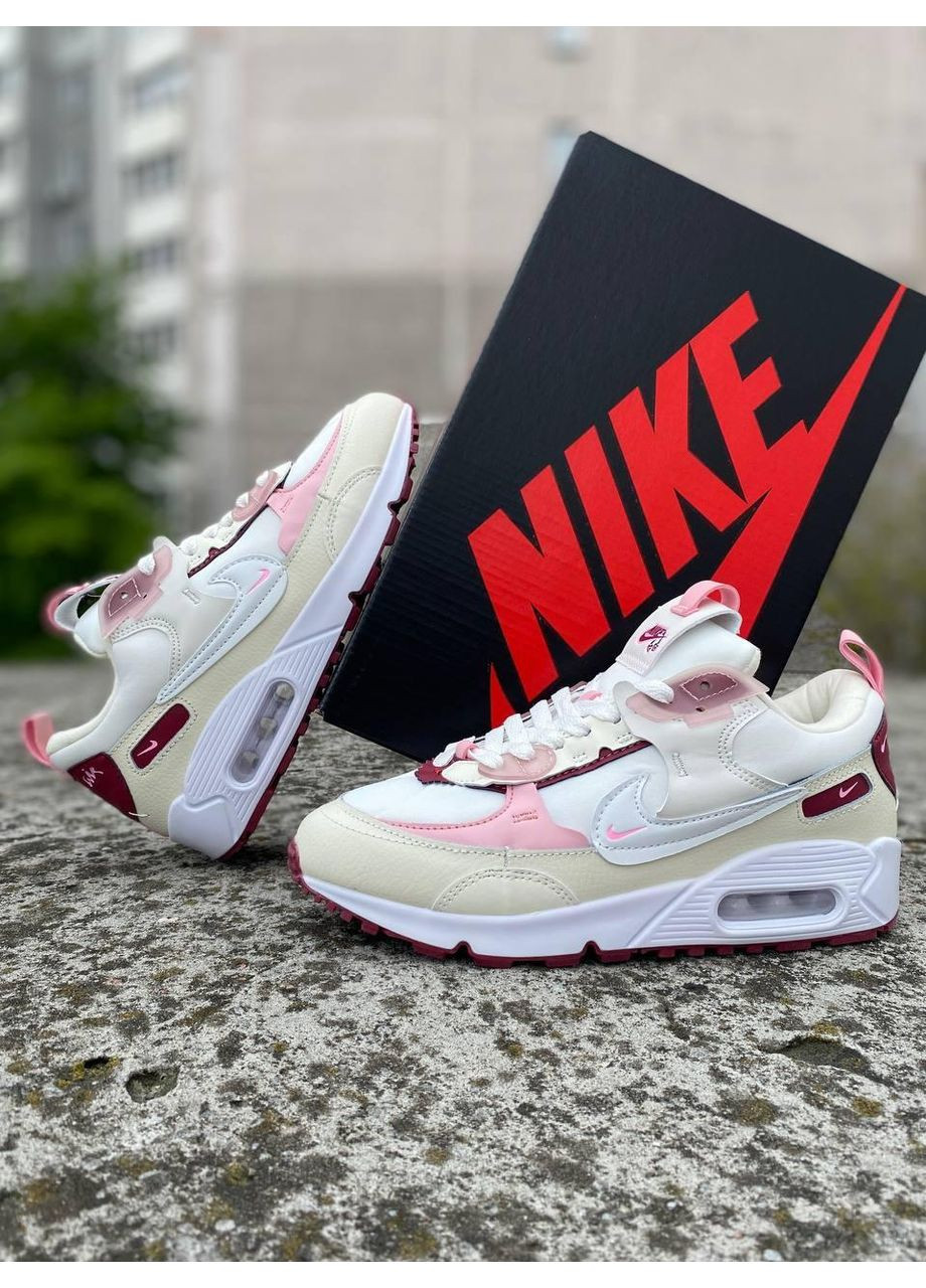 КРОССОВКИ ЖЕНСКИЕ NIKE AIR MAX 90 FUTURA VALENTINES DAY FD4615-111 НАЙК АИР МАКС 90 No Brand бежевые демисезоны (368869338)
