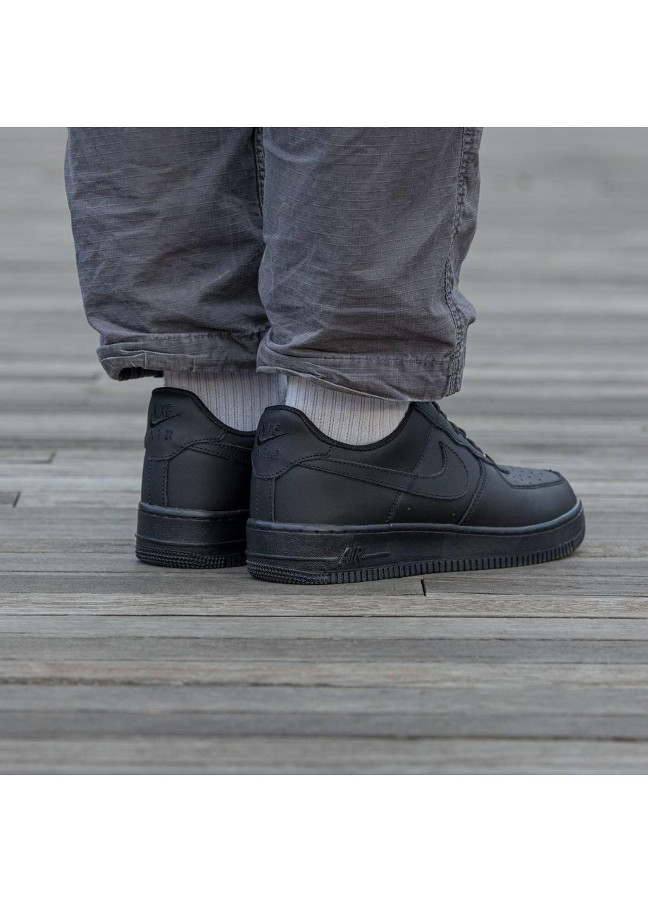 Чорні Осінні кросівки чоловічі Nike Air Force 1 Low 07 Premium Black CW2288 Найк Аір Форс 1