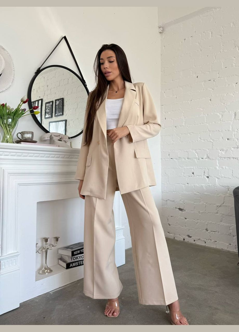 Женский однотонный брючный костюм Adelante (329902065)