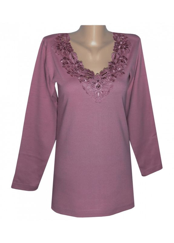 Однотонна футболка жіноча з довгим рукавом Tengulu — 313428013