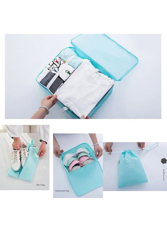 Набір Органайзерів для речей, взуття та білизни 7в Сірий колір/ Органайзер для подорожей No Brand (306554561)